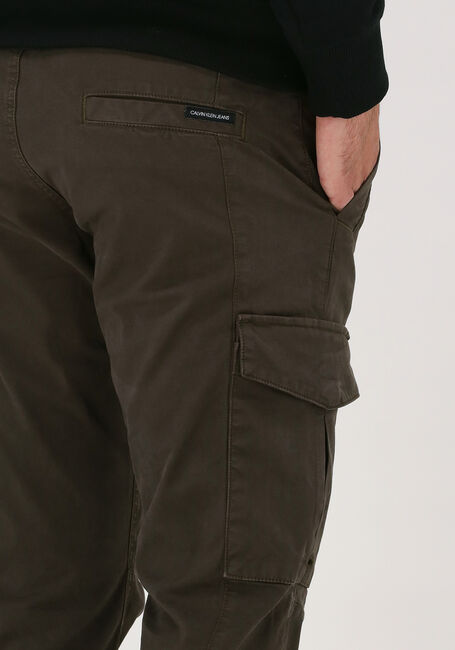 Groene CALVIN KLEIN Cargobroeken SKINNY WASHED CARGO PANT - large