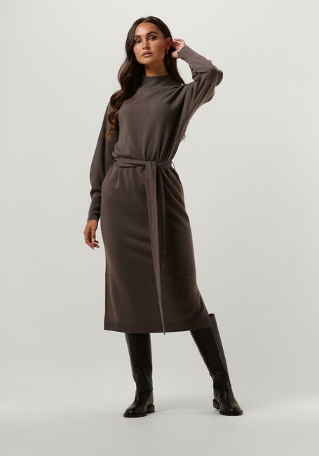 Taupe KNIT-TED Midi jurk LINA - large