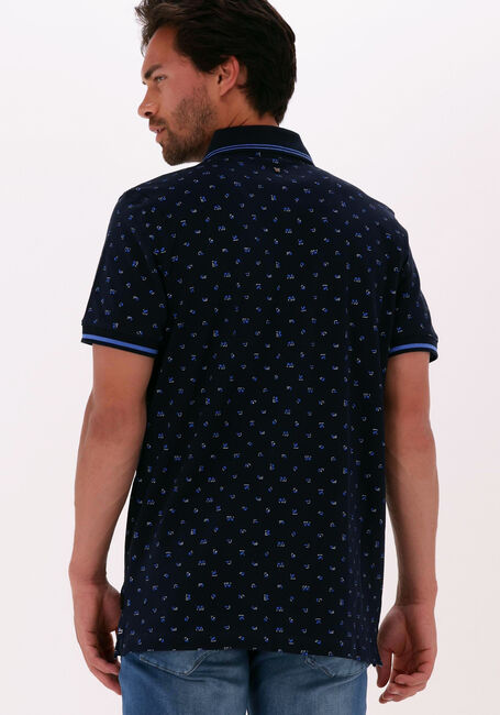 Donkerblauwe PME LEGEND Polo SHORT SLEEVE POLO FINE PIQUE ALL OVER PRINT - large