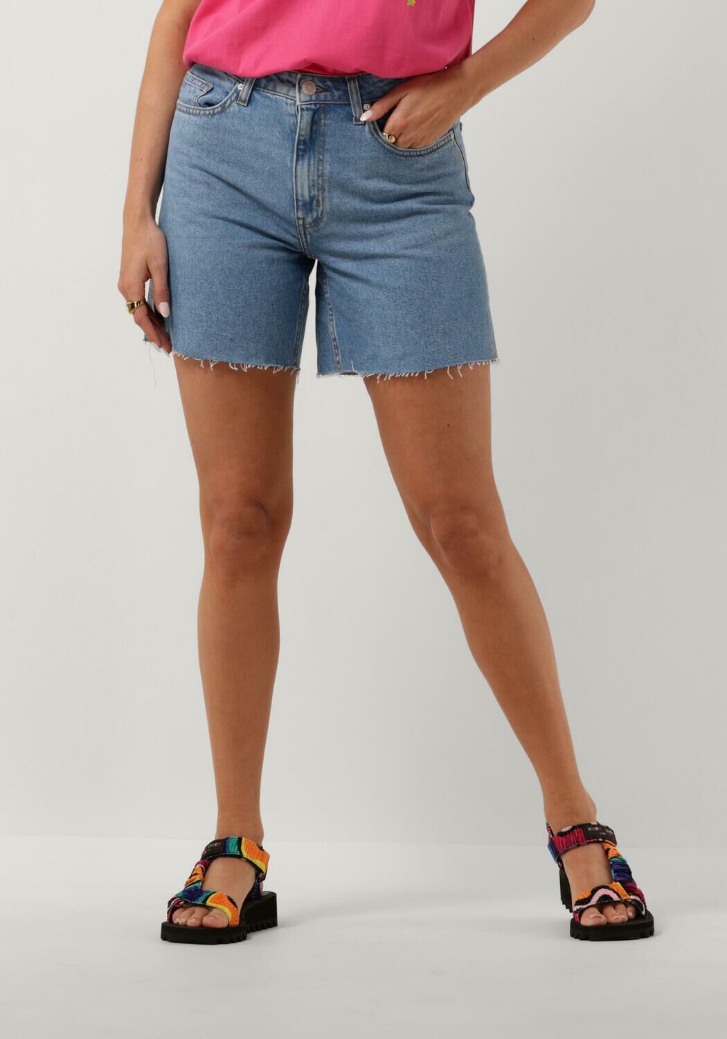 ENVII Dames Jeans Enbiloba Shorts 6863 Lichtblauw