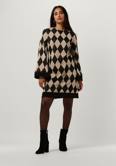 Bruine ANA ALCAZAR Midi jurk 60S DRESS - large