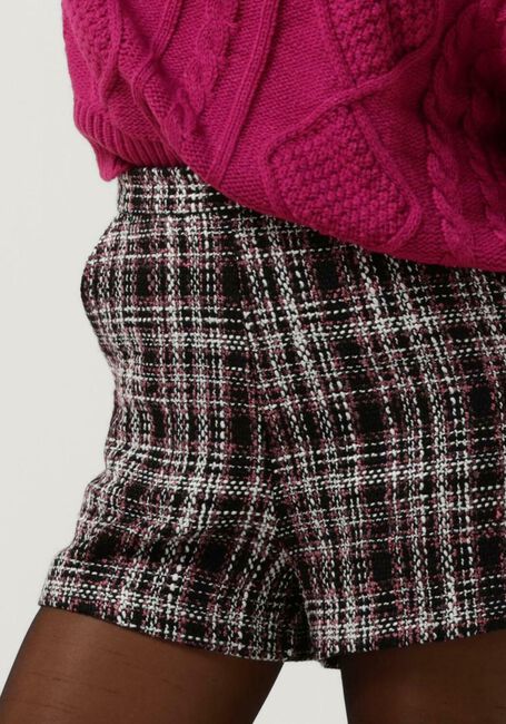 Roze COLOURFUL REBEL Broeken KENDALL BOUCLE CHECK SHORT - large