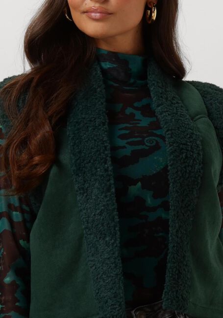 Groene POM AMSTERDAM Gilet LAMMY TEAL GREEN - large