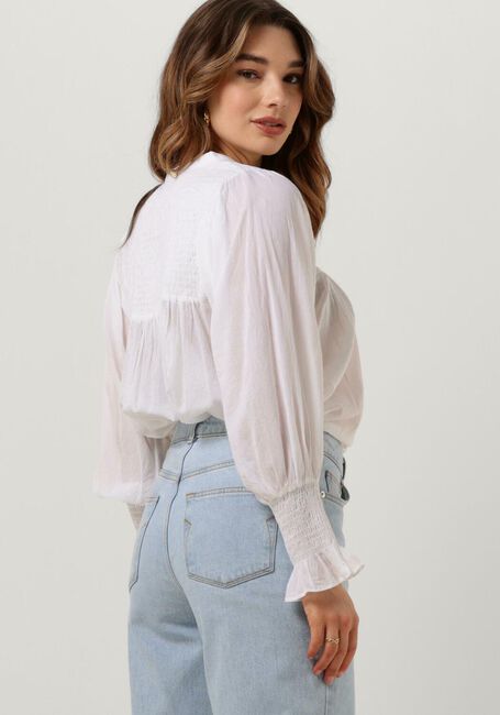 Witte ANTIK BATIK Blouses HITA SMOCKED - large
