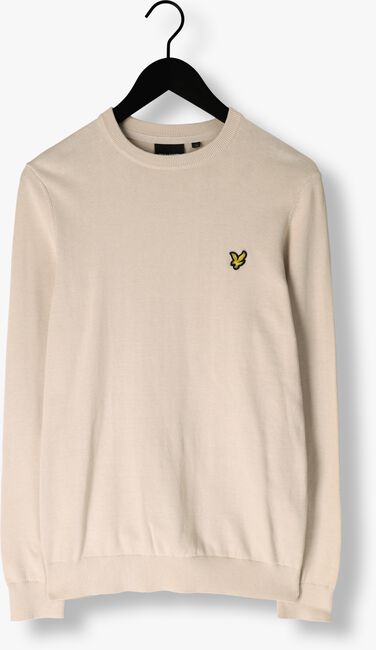 Beige LYLE & SCOTT T-shirt COTTON CREW NECK JUMPER - large