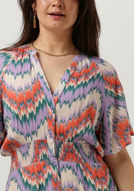 Paarse FREEBIRD Midi jurk WV-AOP-CRINKLE-VIS-23-1 - large