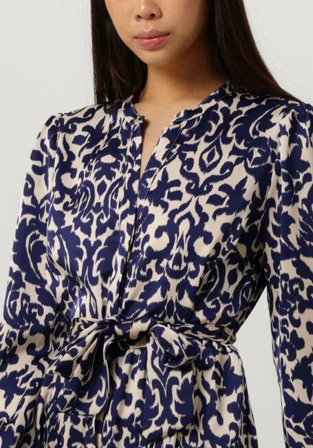 Blauwe NEO NOIR Midi jurk CILIAN FLOWER BLUR DRESS - large
