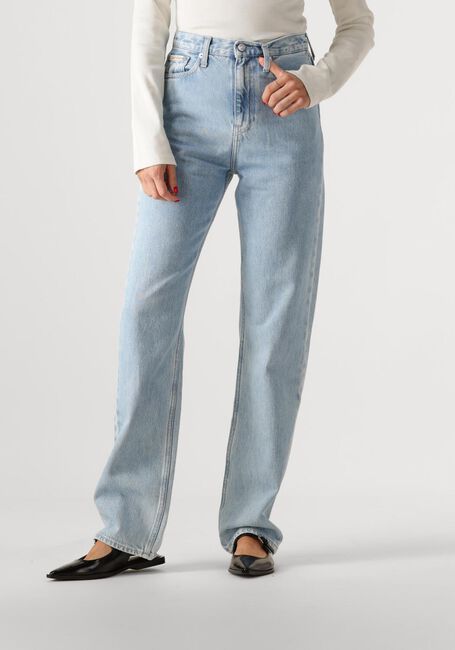 Lichtblauwe CALVIN KLEIN Straight leg jeans HIGH RISE STRAIGHT - large