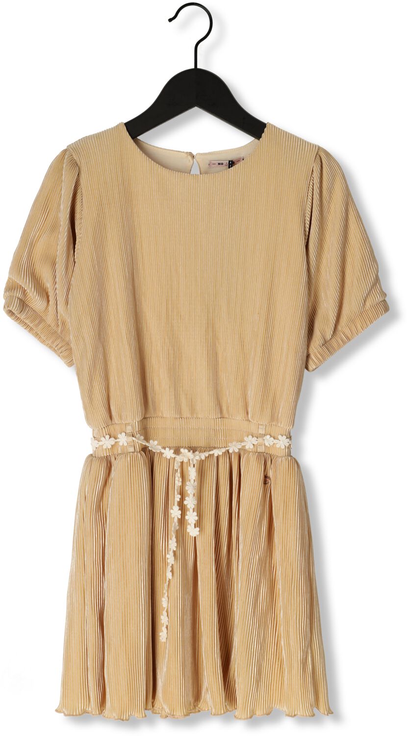 NONO Meisjes Jurken Merel Plissee Dress Zand