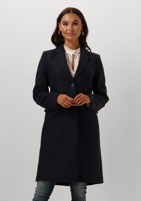 Donkerblauwe TOMMY HILFIGER Mantel WOOL BLEND CLASSIC COAT - large