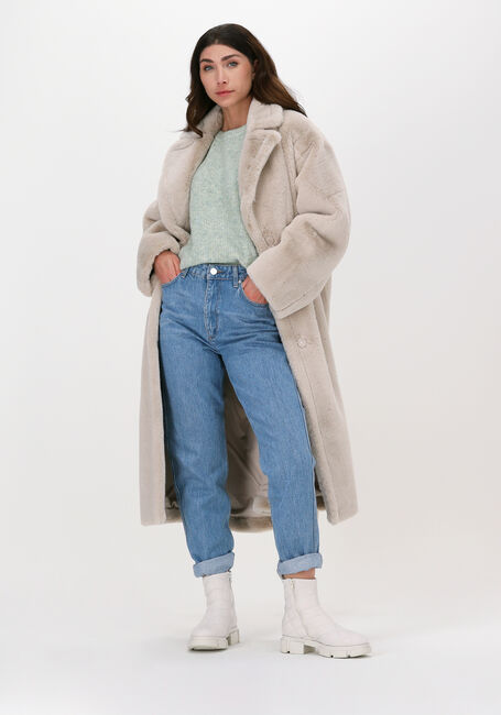 Ecru STAND STUDIO Faux fur jas MARIA COAT SOFT - large