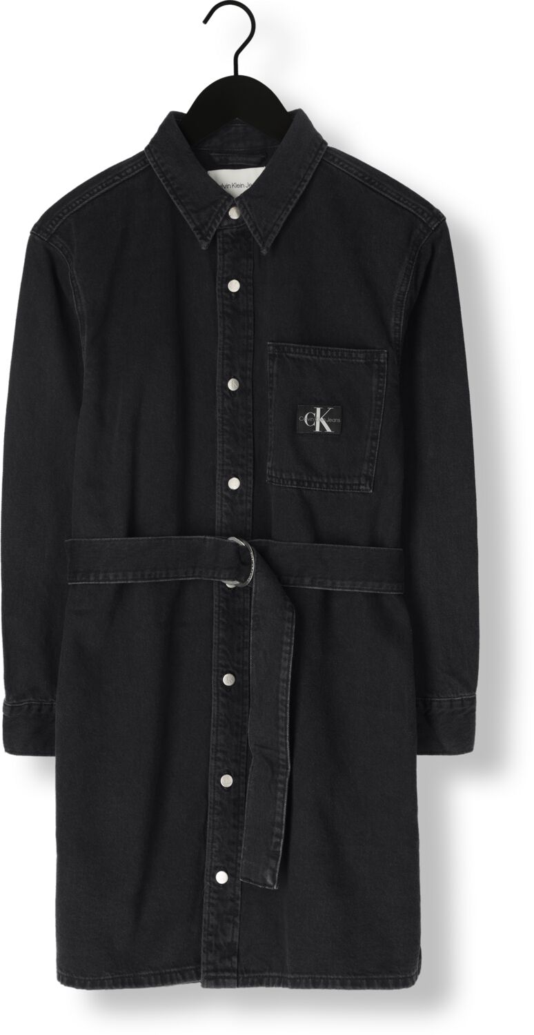 CALVIN KLEIN Dames Jurken Belted Utility Denim Shirt Dress Zwart