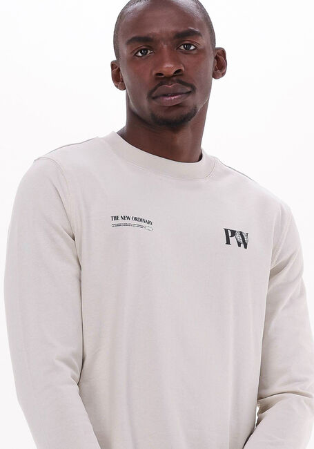 Gebroken wit PUREWHITE Polo / T-shirt CREWNECK JERSEY LONG SLEEVE WITH GRAPHIC PRINTS - large