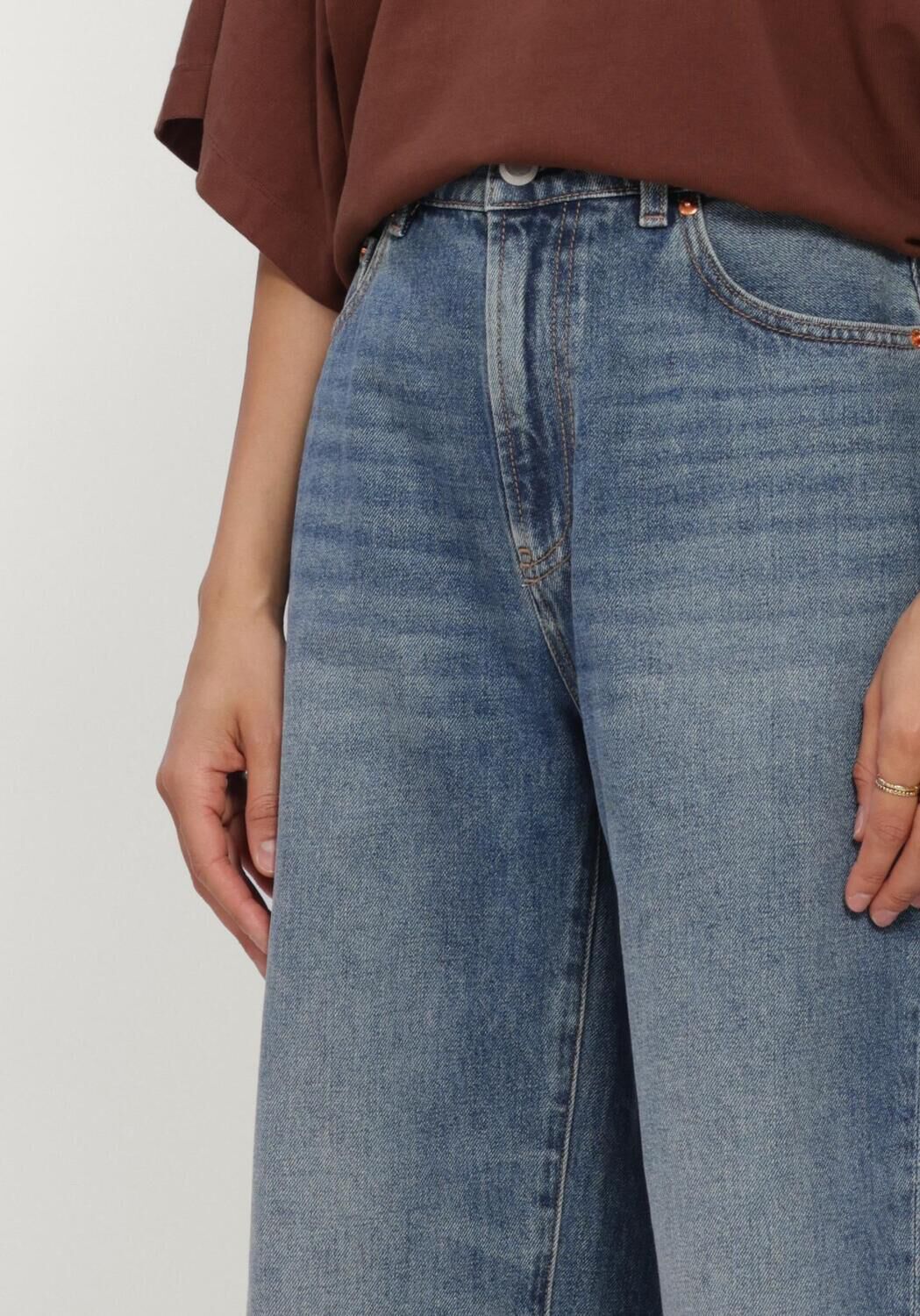 Blauwe CATWALK JUNKIE Wide jeans SUPER BARREL FIT JEANS - large
