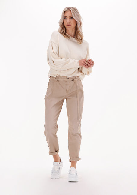 Bruine SUMMUM Straight leg jeans TAPERED PANTS FINE TWILL - large