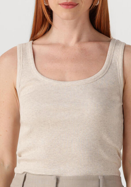 Beige SELECTED FEMME Top SLFANNA U-NECK TANK TOP - large