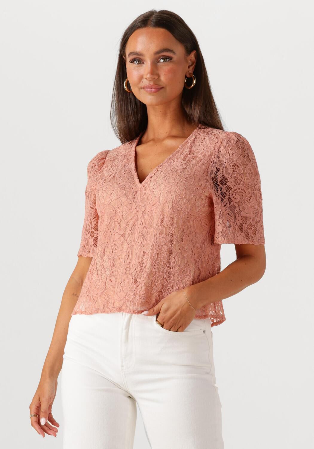 YDENCE Dames Tops & T-shirts Top Josephine Koraal