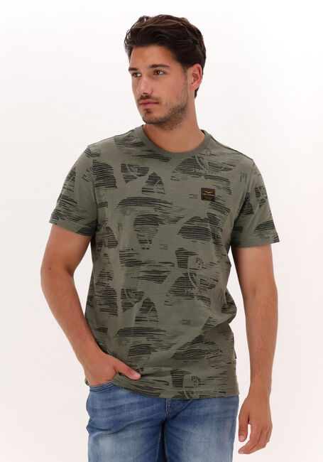 Groene PME LEGEND T-shirt SHORT SLEEVE R-NECK SLUB JERSEY - large