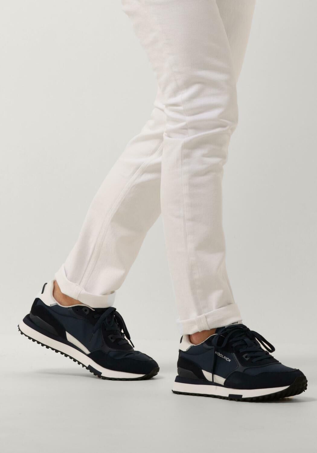 blauwe woolrich lage sneakers retro sneaker