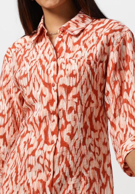 Oranje MSCH COPENHAGEN Mini jurk MSCHORLENA LADONNA 3/4 SHIRT DRESS AOP - large