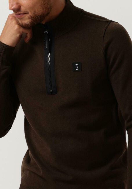 Bruine BUTCHER OF BLUE Trui CLIFDEN HALFZIP - large
