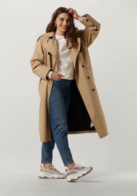 Witte TOMMY JEANS Trui TJW REG TONAL LINEAR CREW - large