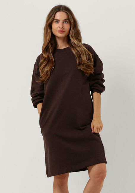 Bruine ESMÉ Mini jurk SWEAT | Omoda