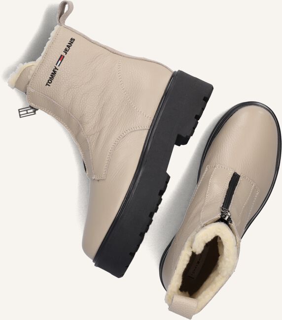 Beige TOMMY JEANS Enkelboots WARMLINED ZIPPER BOOT Beige TOMMY JEANS Enkelboots WARMLINED ZIPPER BOOT - large