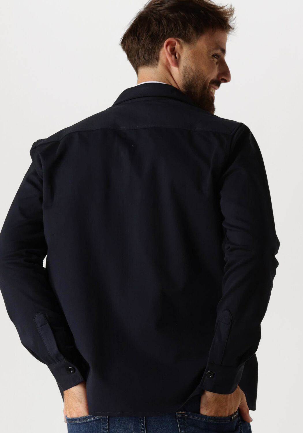 GENTI Heren Overshirts S1283-1971 Donkerblauw
