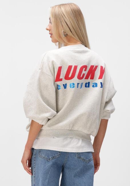 Lichtgrijze BY-BAR Trui BIBI LUCKY EVERYDAY SWEATER - large