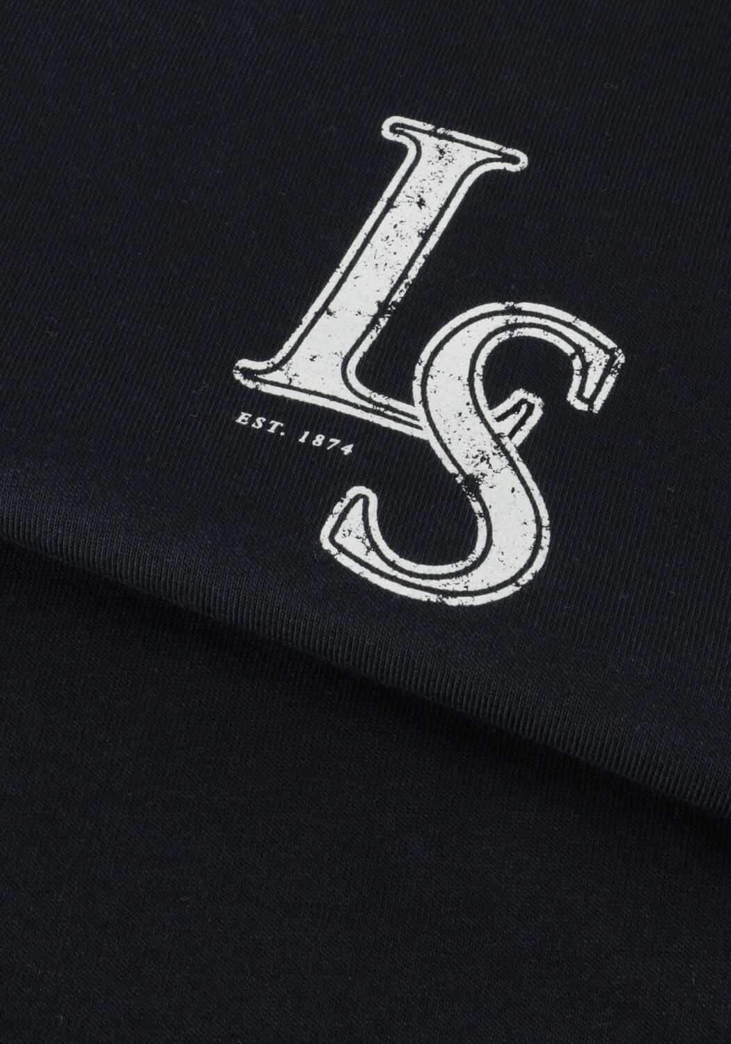 LYLE & SCOTT Jongens Polo's & T-shirts Ls Monogram Print T-shirt Donkerblauw
