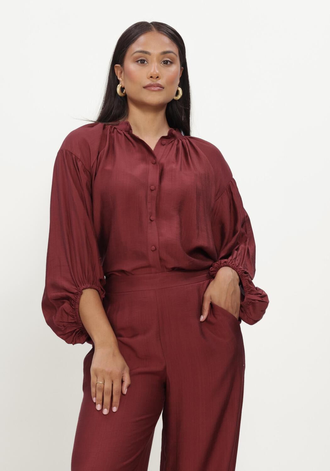 Bordeaux MINUS Blouses MSSERIA RAGLAN SHIRT - large