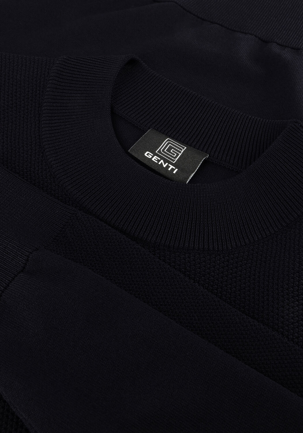 Donkerblauwe GENTI Trui TURTLE LS - large