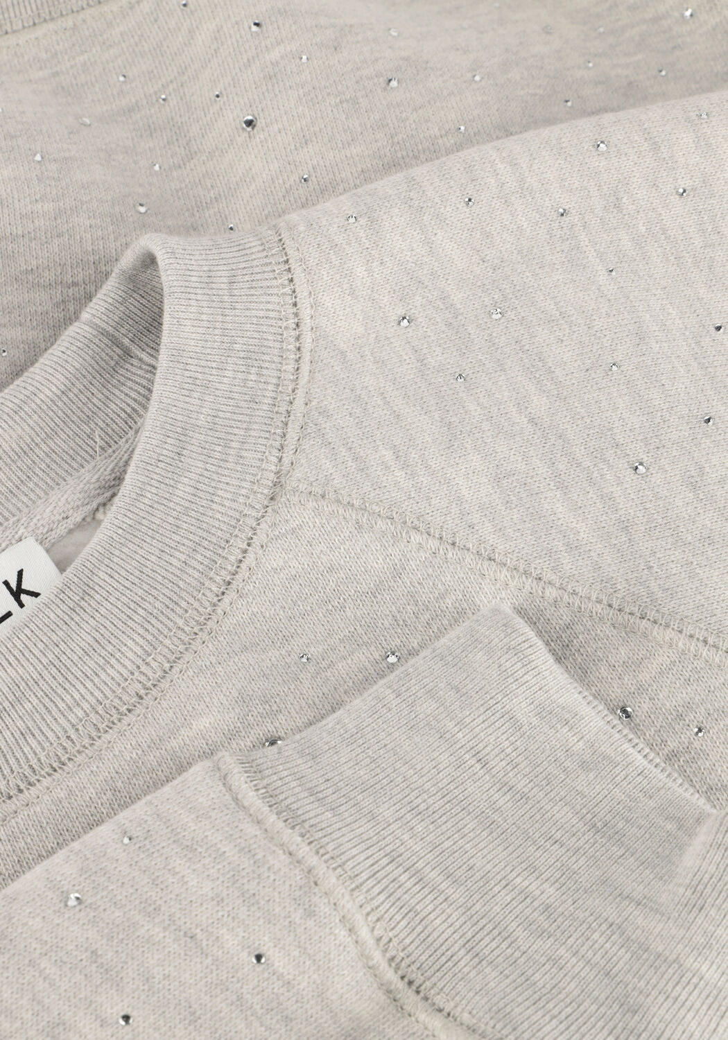 Grijze CATWALK JUNKIE Trui RELAXED RAGLAN SLEEVE SWEATER WITH STRASS - large