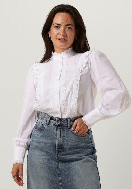 Witte CO'COUTURE Blouse ALVA ANGLAISE CUFF SHIRT - large