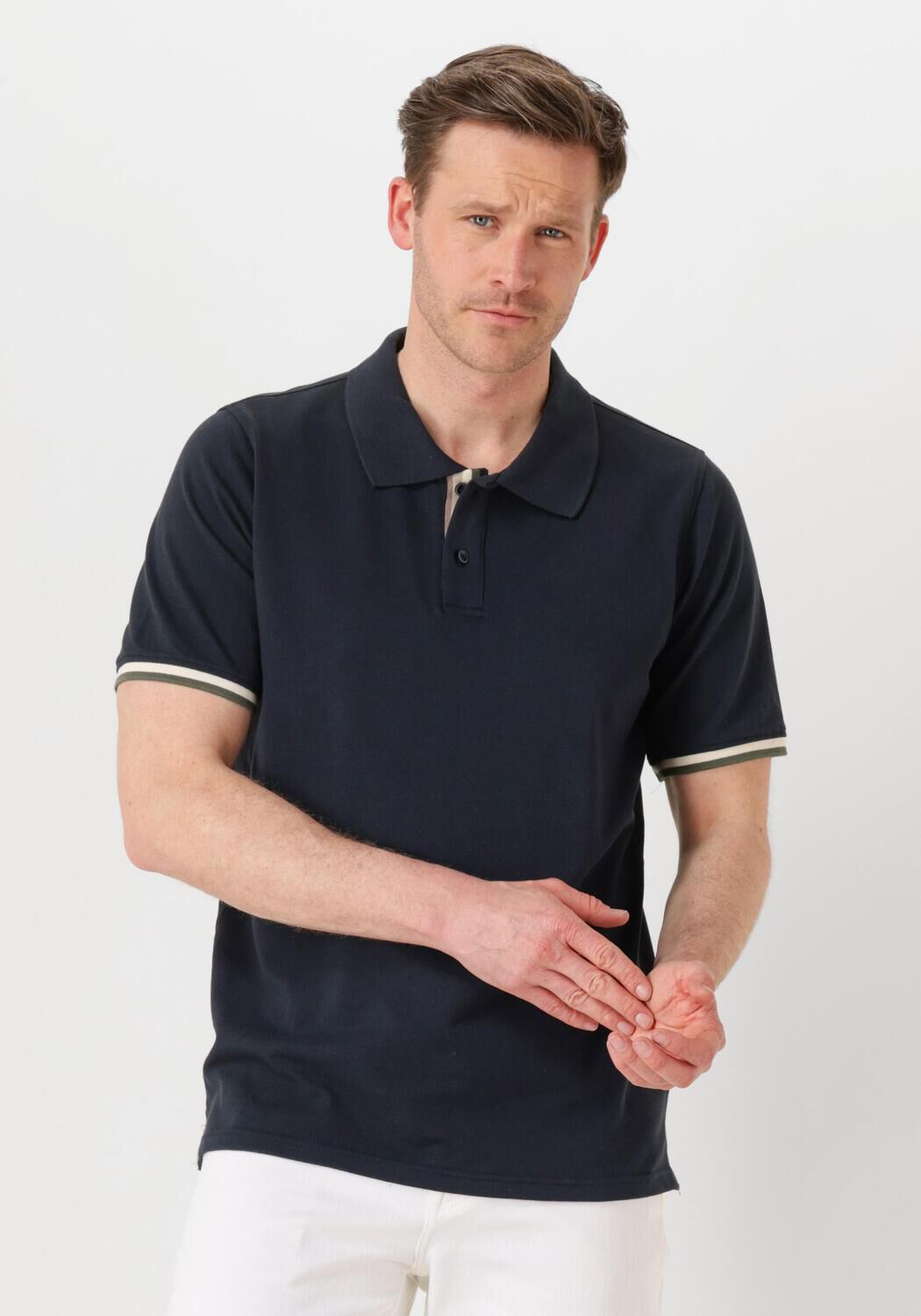 MATINIQUE Heren Polo's & T-shirts Mascout Polo Stripe Donkerblauw