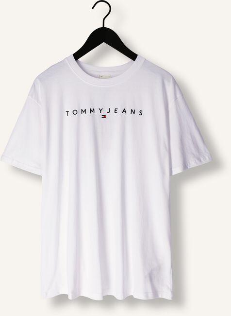 Witte TOMMY JEANS T-shirt TJM REG LINEAR LOGO TEE EXT Witte TOMMY JEANS T-shirt TJM REG LINEAR LOGO TEE EXT - large