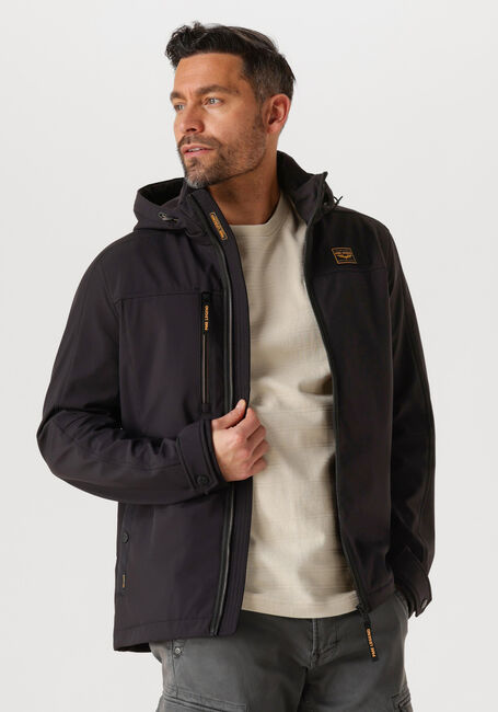 Zwarte PME LEGEND Jack SEMI LONG JACKET SUCCESSOR 3L SOFT SHELL - large