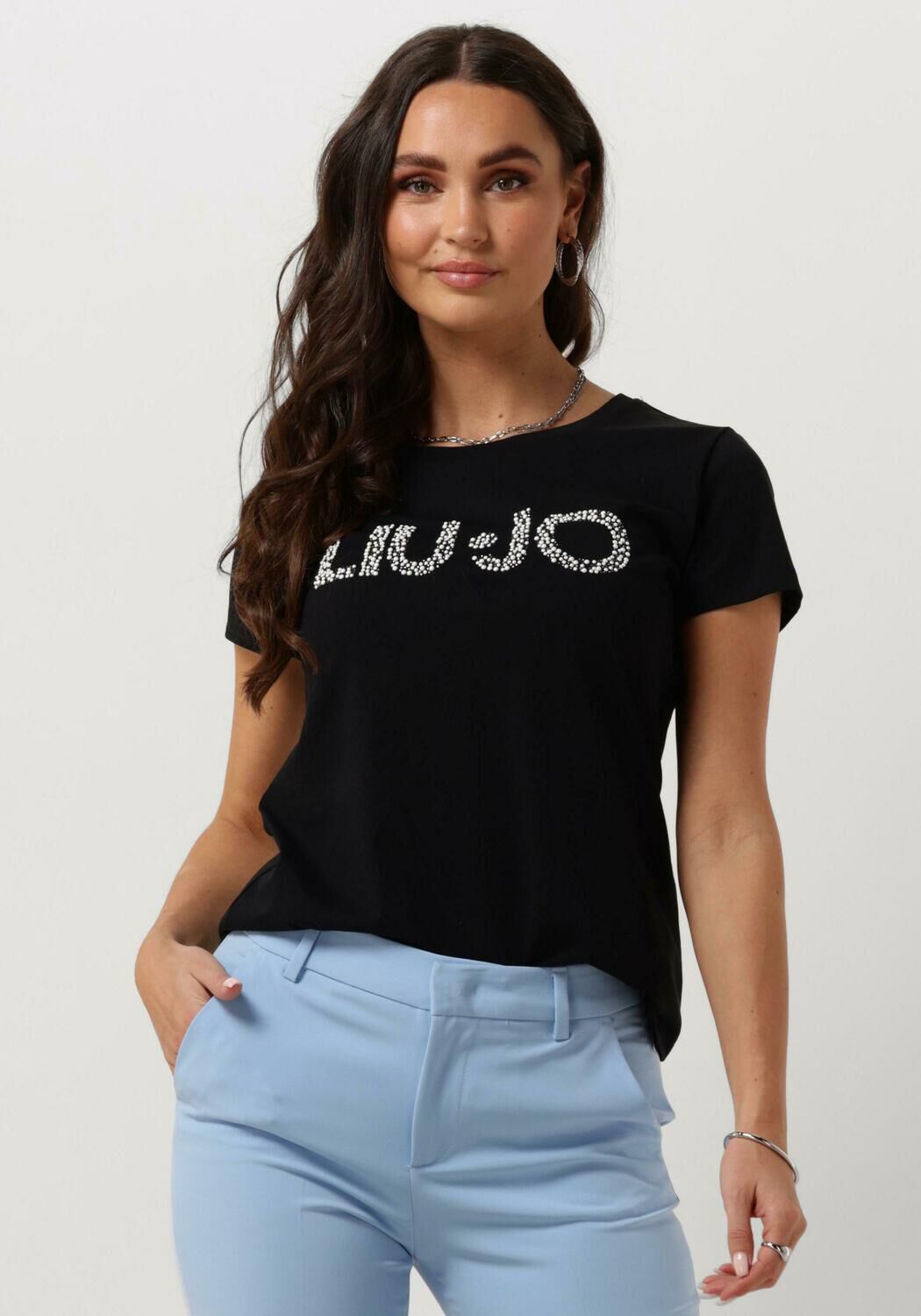 LIU JO Dames Tops & T-shirts Jersey T-shirt Zwart