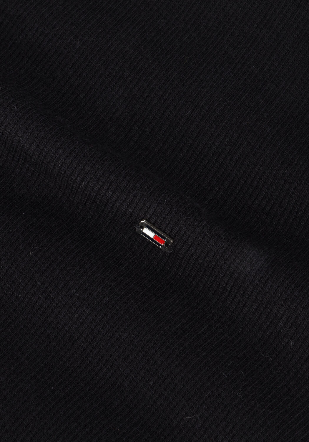 Zwarte TOMMY HILFIGER Coltrui SLIM MODAL RIB ROLL-NK TOP - large