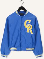 Blauwe COLOURFUL REBEL Jack FELICIA PATCH SATIN BOMBER JACKET Blauwe COLOURFUL REBEL Jack FELICIA PATCH SATIN BOMBER JACKET - medium