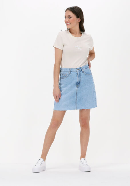 Gebroken wit CALVIN KLEIN T-shirt MONOGRAM SLIM TEE - large