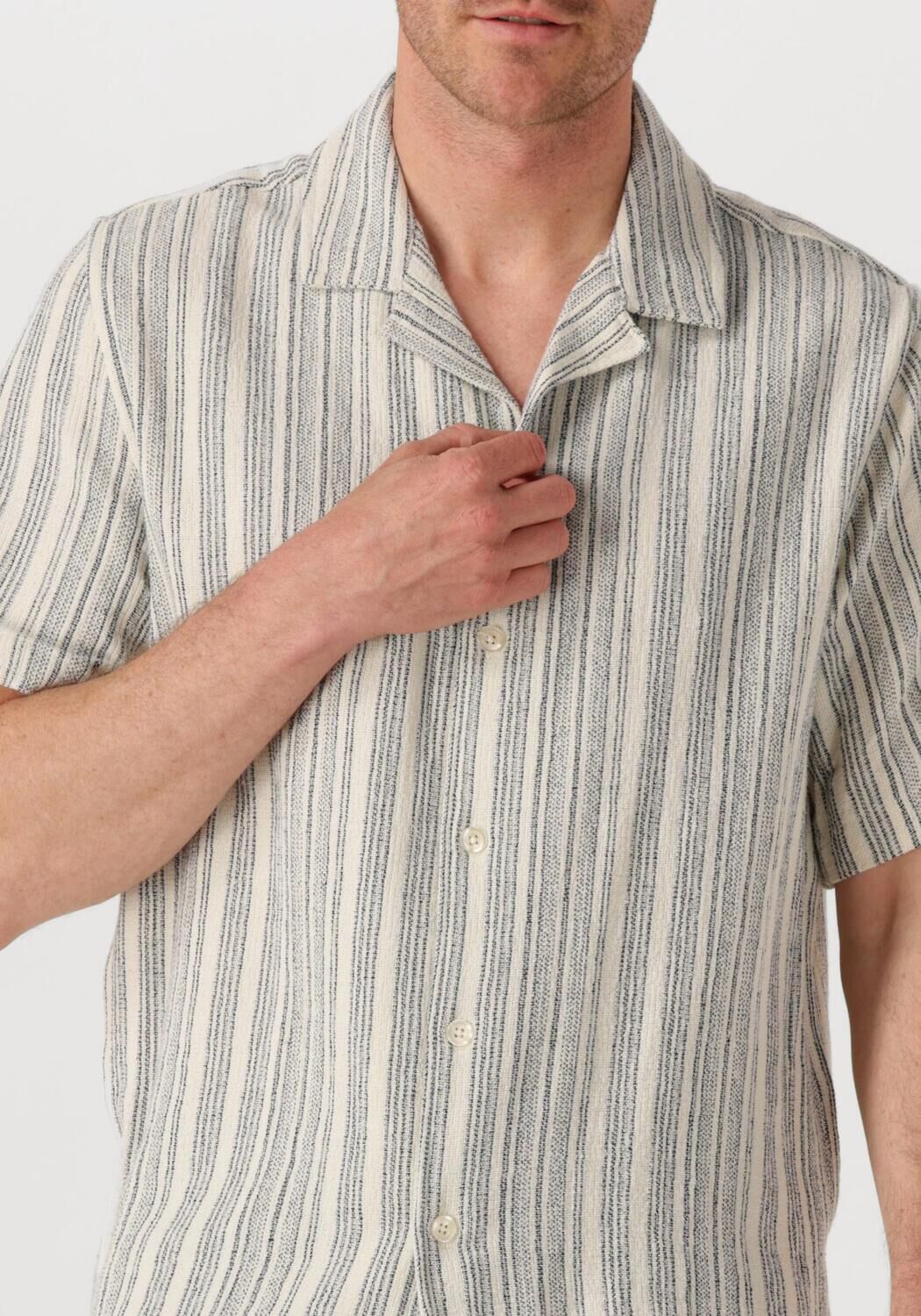 DSTREZZED Heren Overhemden Sandy Summer Shirt Ecru