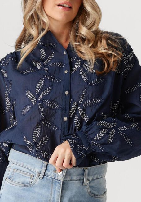 Donkerblauwe NUKUS Blouses JENNA BLOUSE EMBROIDERY - large
