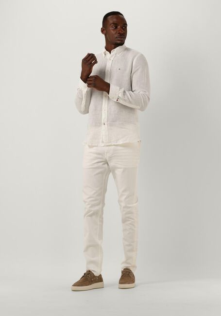 Witte TOMMY HILFIGER Casual overhemd PGMENT DYED LI SOLID RF SHIRT - large