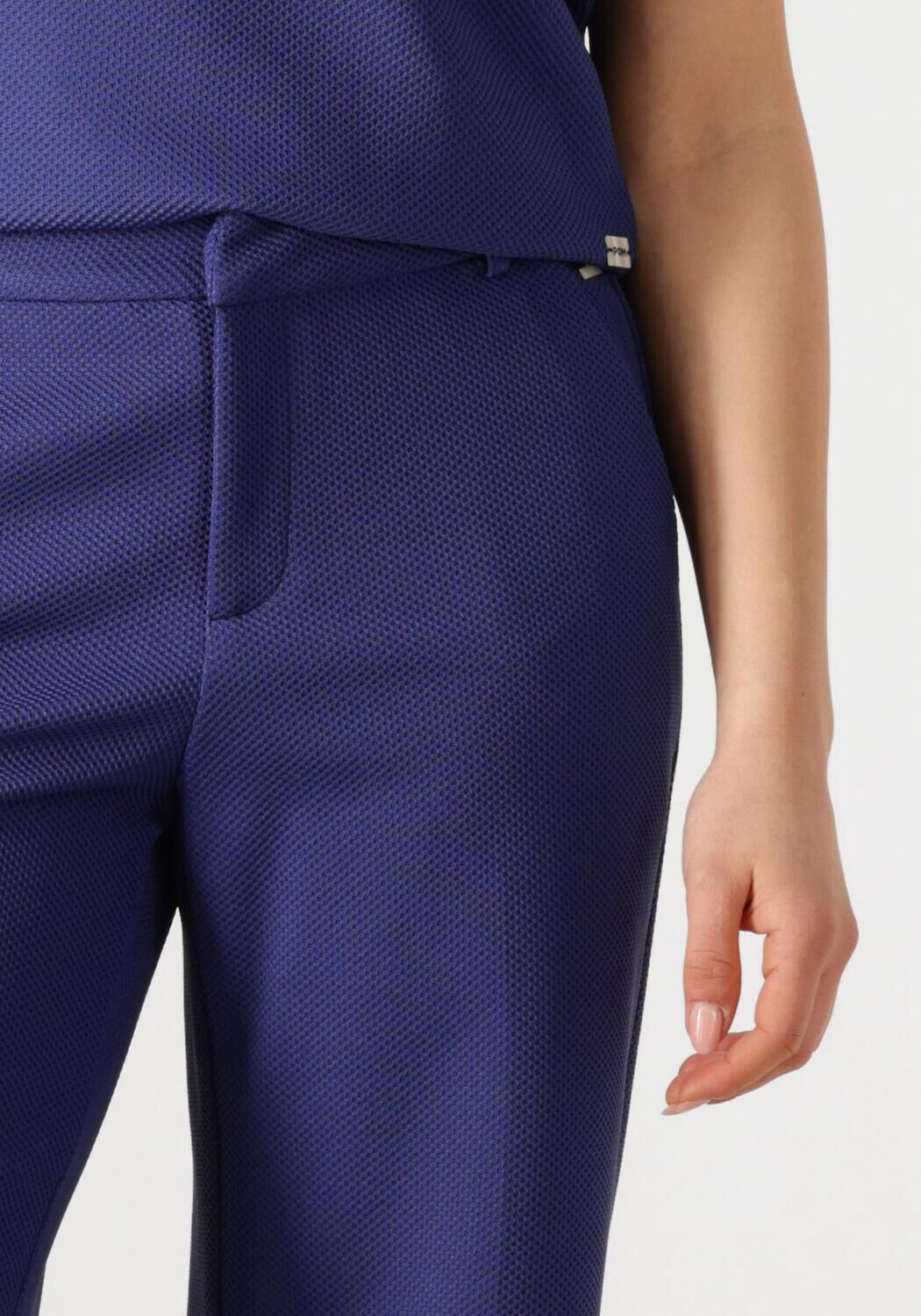POM AMSTERDAM Dames Broeken Wide Leg Pants Sapphire Donkerblauw