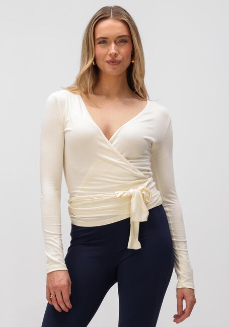 Gebroken wit NEO NOIR Vest NIA JERSEY WRAP BLOUSE - large