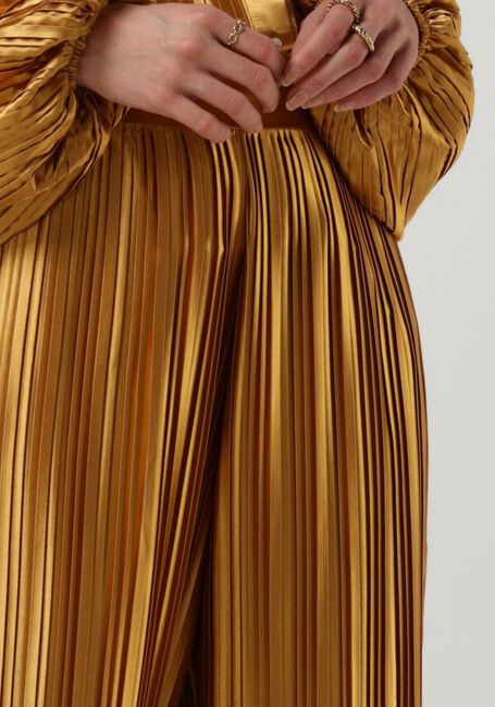 Gouden AMAYA AMSTERDAM Wijde broek ABBY PLISSE PANTS - large