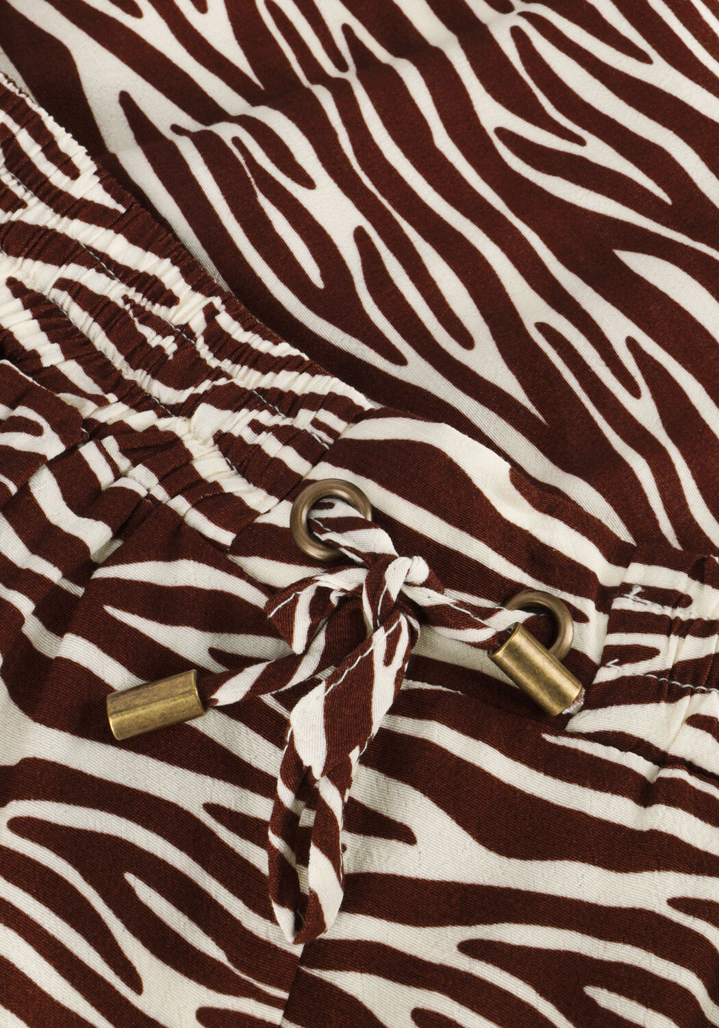 Bruine COLOURFUL REBEL Broeken TILLY ZEBRA SLIT SHORT - large