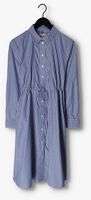 Blauw/wit gestreepte TOMMY HILFIGER Midi jurk ORG CO STRIPE MIDI SHIRT DRESS
